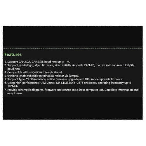 CANable V2.0 Pro USB to CANbus Protocol Analyzer Adapter, CAN 2.0 Serial Controller compatible with ARM Embedded Platforms 2