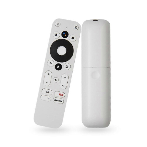 Voice Remote Control compatible with KM2 KM2 PLUS Android 4K UHD TV Box, White ABS Bluetooth Replacement Remote 2