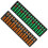 Traditional Abacus 2pcs Educational Math Tool Plastic Green and Brown Lightweight Portable 2