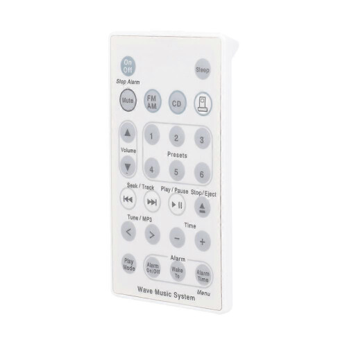 Replacement Remote Control Compatible with B1 Wave Music Multidisc Player System, ABS White 1