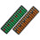 Traditional Abacus 2pcs Educational Math Tool Plastic Green and Brown Lightweight Portable 4