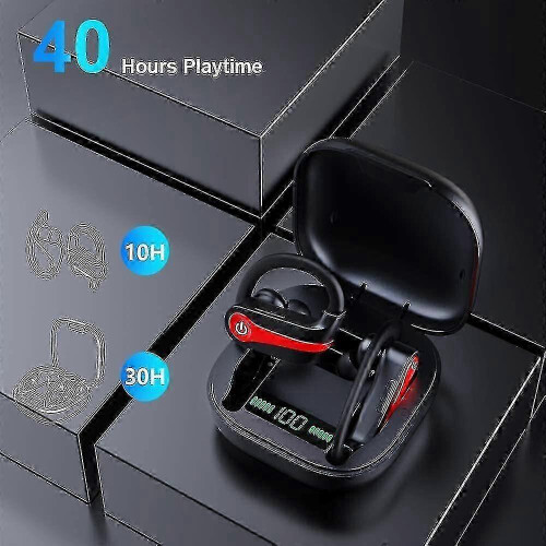 Wireless Earbuds Bluetooth 5.1 with Earhooks, IP7 Waterproof, 40H Playtime, Stable Connection 1