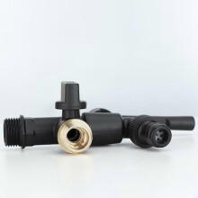 Black Brass Garden Hose Faucet 1/2" Dual Outlet Outdoor Faucet with Anti-Freeze
