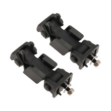 1 paar motorkapvergrendelingen en -beugels, compatibel met Jeep Wrangler JK 2007-2018, zwart rubber + metaal, verstelbaar