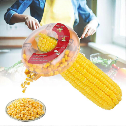 Ergonomic Corn Remover, ABS Material Non-toxic Sharp Edge Portable Corn Stripper for Kitchen Outdoor Cooking