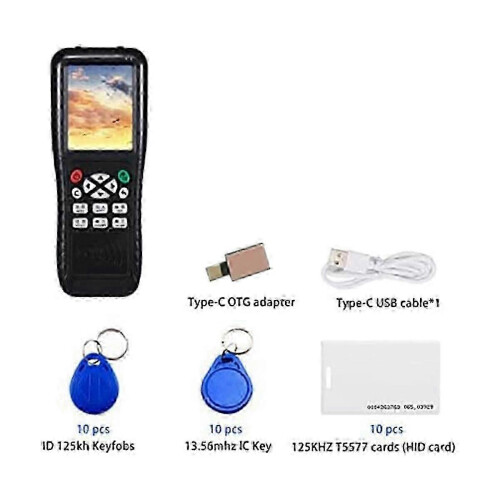 RFID NFC Copier Writer Decoder for Smart Card Key Duplication with Standalone Simulation Function 2