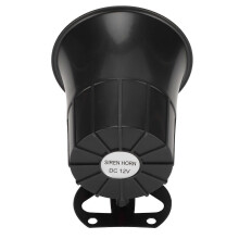 Alarmsirene met luidspreker, 110 dB, verstelbare hoek voor beveiligingssystemen, compatibel met 12V gelijkstroom.
