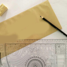 Military Drawing Template, Translucent Plastic NATO Symbols Drafting Ruler with Labeled Cutouts, 25.7x11.5cm