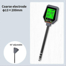 6-In-1 Soil Tester, Measures PH EC Light Intensity Fertility Temperature Humidity, 13x200MM Thick Electrode, With Backlight Function