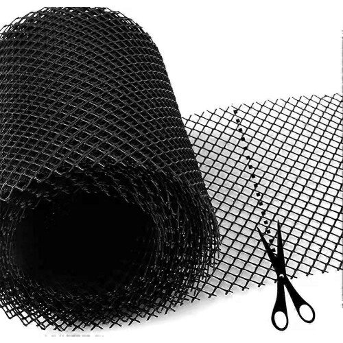 Protective Mesh Gutter Protector, 6M Foldable Adjustable, 15cm Wide, with 10 Fixed Hooks, Resin Plastic, Blocks Fallen Leaves Debris 1