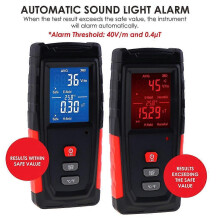 Digital EMF Tester, Electric and Magnetic Field Radiation Detector, Rechargeable with Color Screen, Temperature Measurement