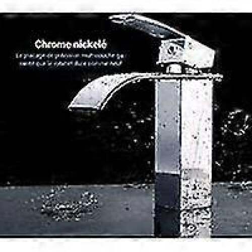 Waterfall Lavatory Faucet, Single Handle, Chrome, Ceramic Valve, Brass 2
