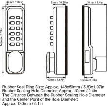 Keyless Gate Lock Mechanical Keypad for Outdoor Fence Gate Patio Garage Manual Locking Tongue