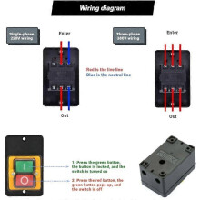 Ein-/Ausschalter für Einphasenmotoren mit Antivibrations- und 7-Joule-Stoßdämpfung