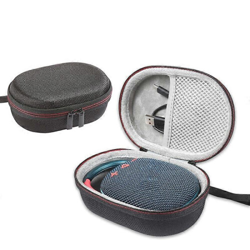 Speaker Storage Bag, EVA Protective Case with Zipper and Mesh Pocket 1