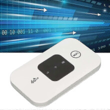 Draagbare 4G LTE-internet hotspot, 2100mAh draadloze wifi-router, ondersteunt 8 tot 10 gebruikers, wit