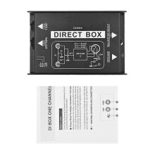 DI box passiva con interruttore Ground Lift e attenuatore, convertitore audio con ingresso diretto in metallo