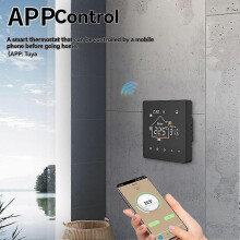 Termostato WiFi per riscaldamento a pavimento con luminosità regolabile e precisione della temperatura.