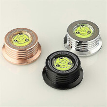 Plattenspieler-Stabilisatorgewicht aus Aluminiumlegierung für Vinyl-Schallplatten, 50 Hz, 280 g, Schwarz, Silber, Roségold