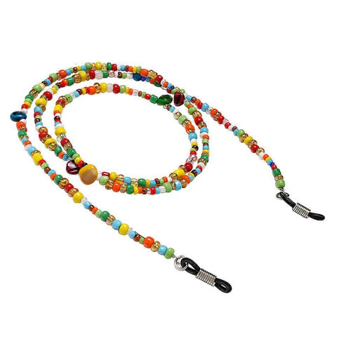 Eyeglass Chain Anti Slip 75cm Plastic Assorted Color 2 Pack