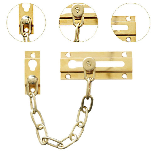 Door Chain Lock Brass for Home Inside Door Apartment Security Locking Protection 2