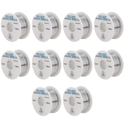 10PCS 1.0mm 63/67 Welding Wire, compatible with Automatic Soldering Tool, Hand-Held Heating Automatic Tin Delivery 1