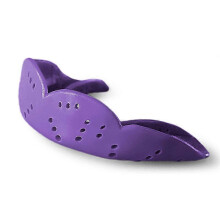 Mundschutz für Sport, bis zu 20 Mal wiederverformbar, 2,4 mm dick, lila gestanzt