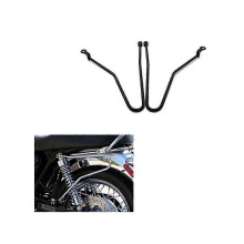 Motorcycle Pannier Rails Saddlebag Supports compatible with Triumph Bonneville T120 T100 Thruxton 1200 Street Twin Cup 2016-2022, Black Metal