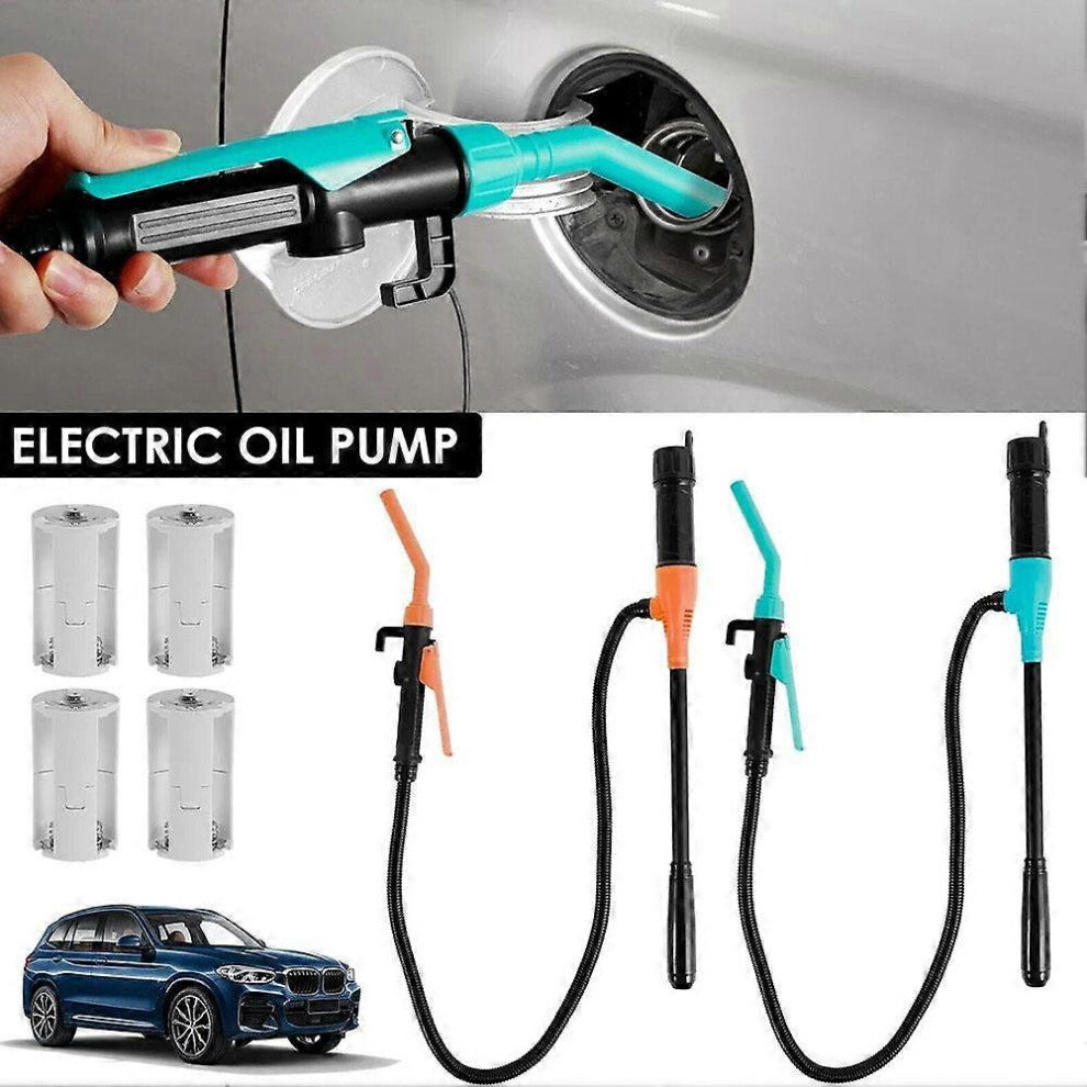 Fuel Transfer Pump, Battery Operated 2.4 Gpm, Portable For Gas And Diesel, 1.2 Inch Hose 6901168402016