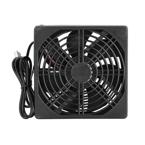 120mm Cooling Fan with Multi-Speed Controller and Dustproof Filter, Compatible with Router, Modem, DVR, Amplifier 2