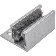 Glass Sliding Door Guide, Zinc Alloy Rail, Noise Reduction Plush Lining, for 0-14mm Thick Glass Doors