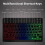 Wireless Bluetooth 7 Color Backlit Rechargeable Keyboard Compatible with Tablet Laptop 5