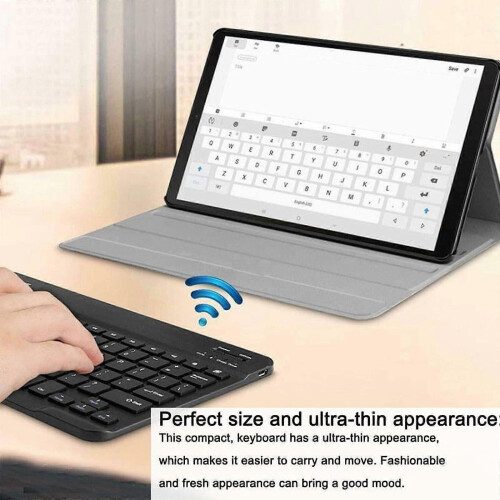Wireless Bluetooth 7 Color Backlit Rechargeable Keyboard Compatible with Tablet Laptop 2