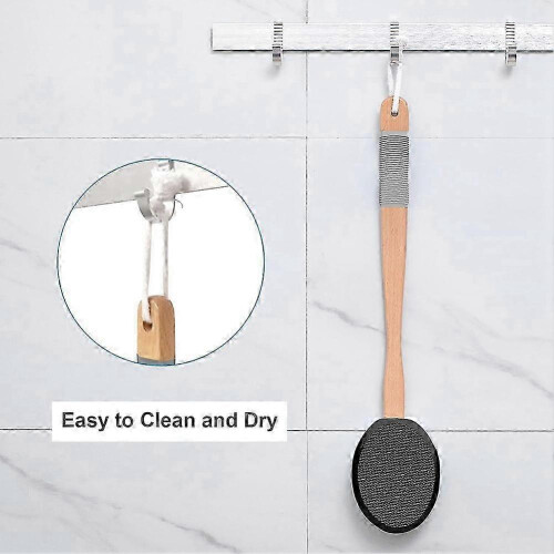 Back Lotion Applicator with Long Handle and 4 Replaceable Pads, Compatible with Ergonomic Curved Design