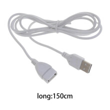 USB-jatkojohto, 150 cm 59 tuumaa PP-materiaalista valmistettu USB-jatkojohto USB-laitteiden tiedonsiirtoon ja virransiirtoon