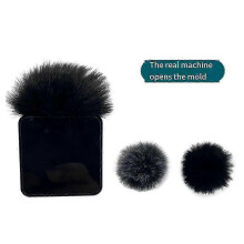 Microphone Hair Cover Compatible with RODE Wireless GO II for Noise Reduction and Wind Protection, 5PCS, Black