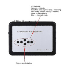 Konwerter kaset magnetofonowych na format MP3, odtwarzacz audio USB z nagrywarką i możliwością odtwarzania dźwięku zewnętrznego