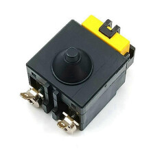 Interruttore di ricambio 343411980 compatibile con WORX WEV850-115 125 Fresa angolare in ABS, metallo nero, accessorio per elettroutensile
