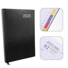 Academic Planner Paper Notepad, Black Compact Size, Weekly Monthly Daily Planning
