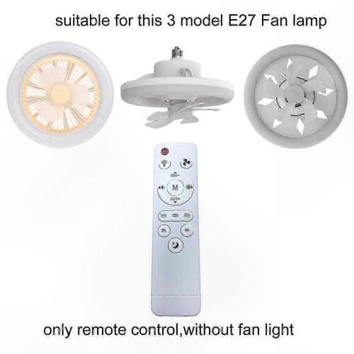 E27 Ceiling Fan Light Remote Control Compatible with Dimming and Color Adjustment 1