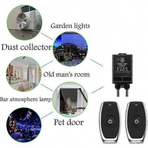 Remote Control Relay Switch 12V-72V 30A 328ft Range Waterproof for Security Alarms Pumps 2