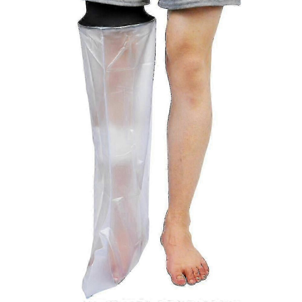 Waterproof Leg Cast Cover for Adults - Lower Leg Protection in Shower Bath Transparent PVC Reusable