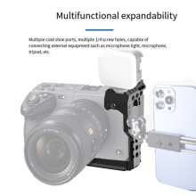 For FX3 Camera Cage Kit Protective Rig Frame Gimbal Aluminum Alloy Rabbit Cage Extension Frame