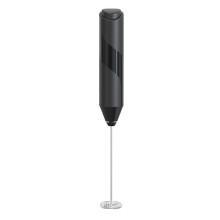 (Black) Milk Frother Electric Foam Maker Drink Mixer for Lattes Matcha Hot Chocolate