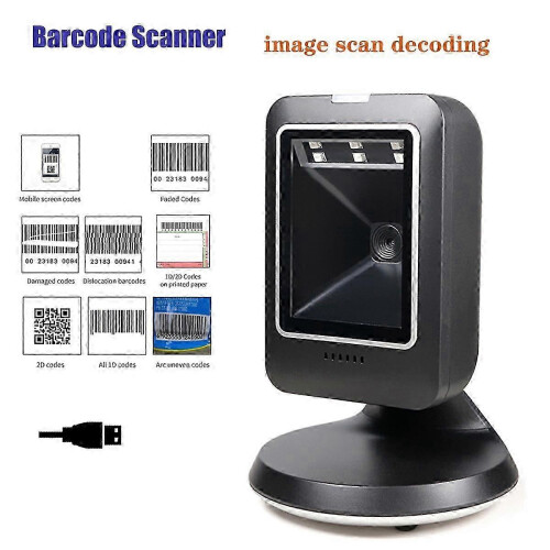 Omnidirectional Desktop Barcode Scanner Automatic Induction 1D/2D Code Reader 2