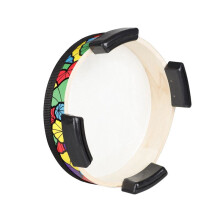 Ground Drum Sheepskin Applique Tambourine Hand-Held Percussion Instrument Kids Musical Gift Child Educational Toy