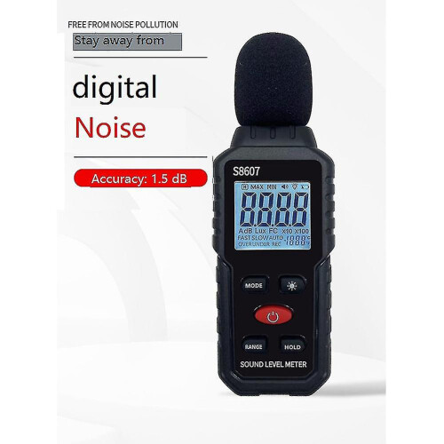 Digital Sound Level Meter 30-130dB with Capacitive Microphone, Windshield & Backlit Screen 2