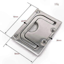 Boat Hatch Handle Compatible with Stainless Steel Heavy Duty 7.5x5.6 cm Silver