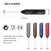 (Coffee Color) Milk Frother Electric Foam Maker Drink Mixer for Lattes Matcha Hot Chocolate