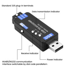 5X Módulo de Comunicação USB para RS485/RS232 Módulo de Comunicação de Conversor de Linha Serial Half-Duplex Bidirecional